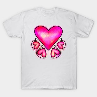 Valentines Day Pink Heart T-Shirt